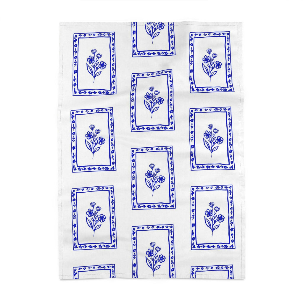 Flower Stamp Tea Towel